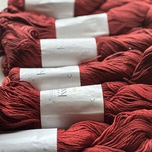 Kloss Koch Red Yarn 7 Skeins Bundle NWT Egyptian Cotton Vintage